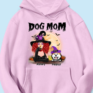 Dog Mom In Halloween Witch Costume Personalized Shirt