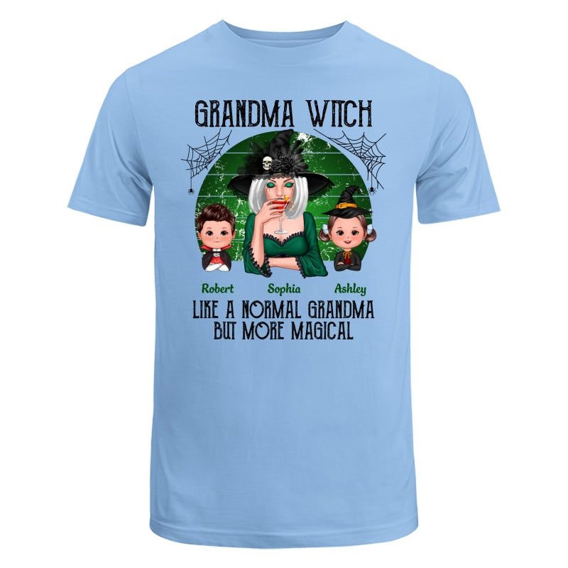 Green Retro Grandma Witch Personalized Classic Tee - Light Blue