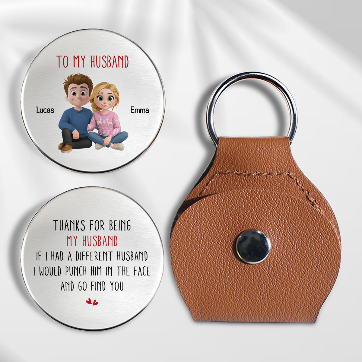 Punch Him - Personalized Pocket Hug - Christmas Gift For Husband
