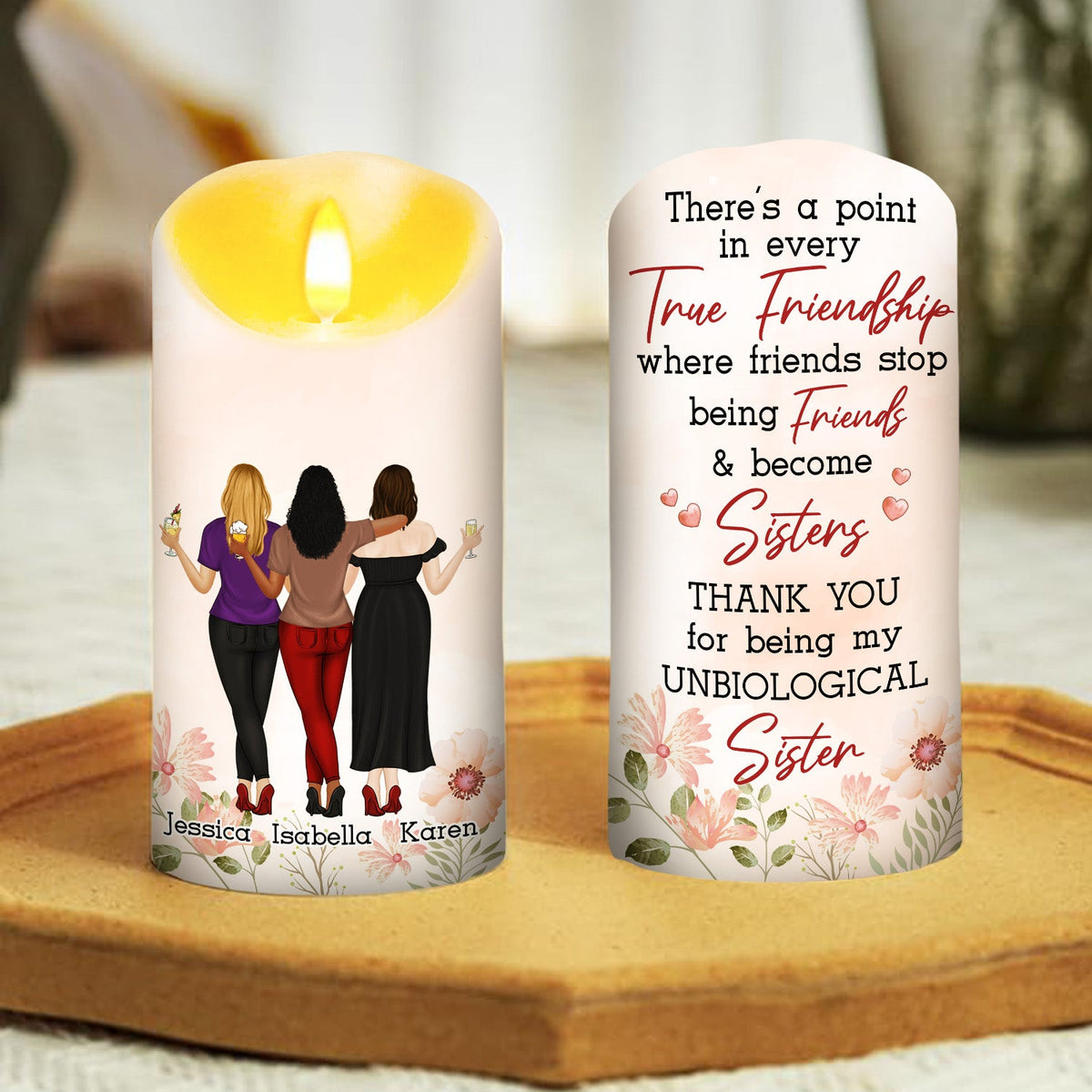 My Unbiological Sister - Personalized LED Candle