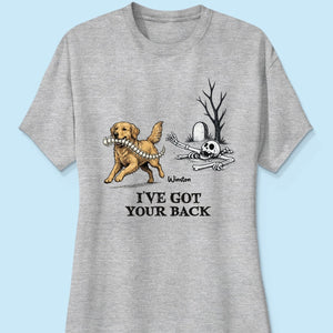 I've Got Your Back Custom Photo Dog Stealing Backbone - Personalized Shirt - Funny Halloween Costume For Dog Lovers
