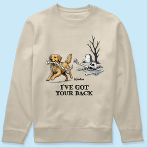 I've Got Your Back Custom Photo Dog Stealing Backbone - Personalized Shirt - Funny Halloween Costume For Dog Lovers