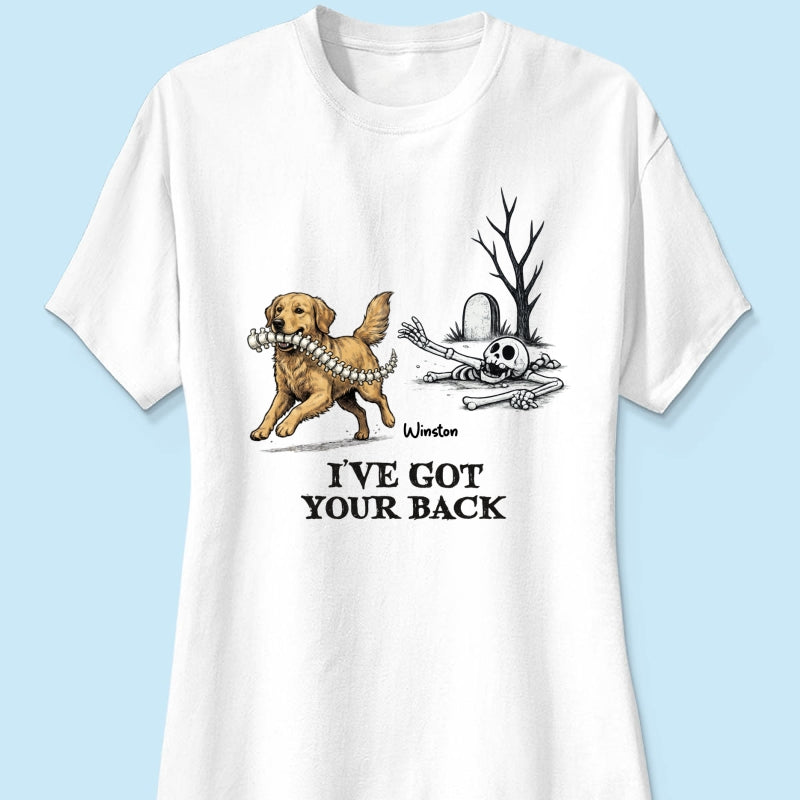 I've Got Your Back Custom Photo Dog Stealing Backbone - Personalized Shirt - Funny Halloween Costume For Dog Lovers