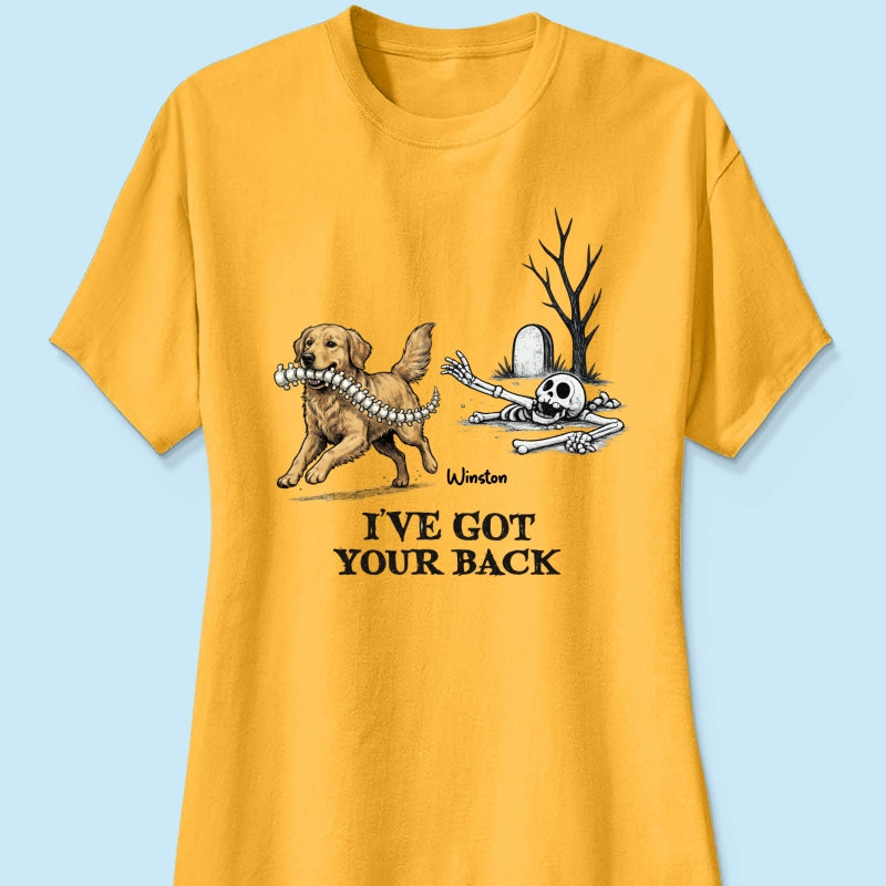 I've Got Your Back Custom Photo Dog Stealing Backbone - Personalized Shirt - Funny Halloween Costume For Dog Lovers