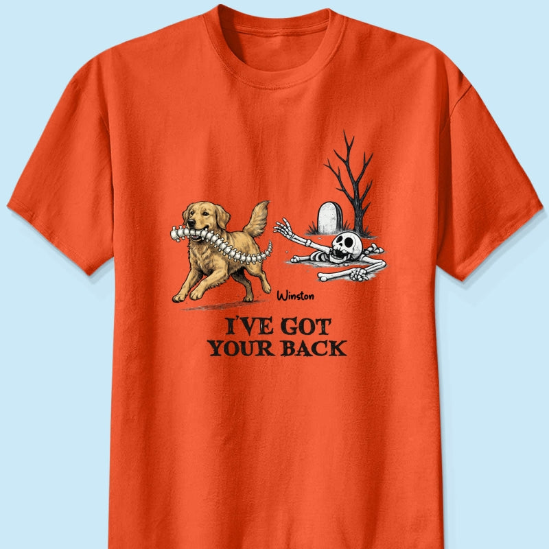 I've Got Your Back Custom Photo Dog Stealing Backbone - Personalized Shirt - Funny Halloween Costume For Dog Lovers