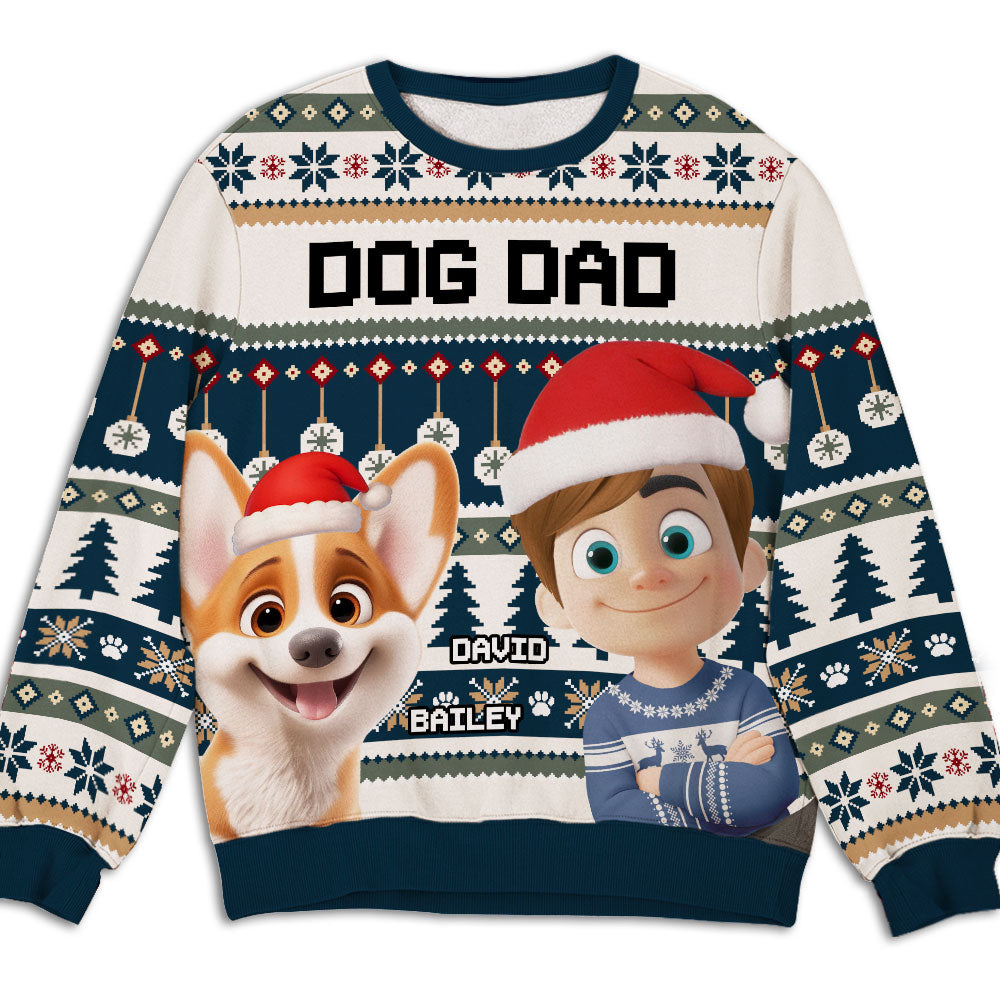 Best Dog Mom Dad In My Eyes - Personalized All-Over-Print Sweatshirt