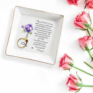 Proud Of The Wonderful Woman You Have Become - Personalized Custom Jewelry Dish - FAM024_SCRD
