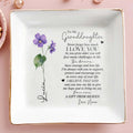 To My Granddaughter A Gift From Heaven - Personalized Custom Jewelry Dish - FAM053_SCRD