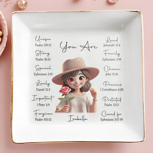 You Are Loved And Precious Personalized Jewelry Dish - Personalized Custom Jewelry Dish - FAM061_SCRD