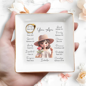 You Are Loved And Precious Personalized Jewelry Dish - Personalized Custom Jewelry Dish - FAM061_SCRD