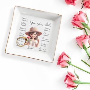 You Are Loved And Precious Personalized Jewelry Dish - Personalized Custom Jewelry Dish - FAM061_SCRD
