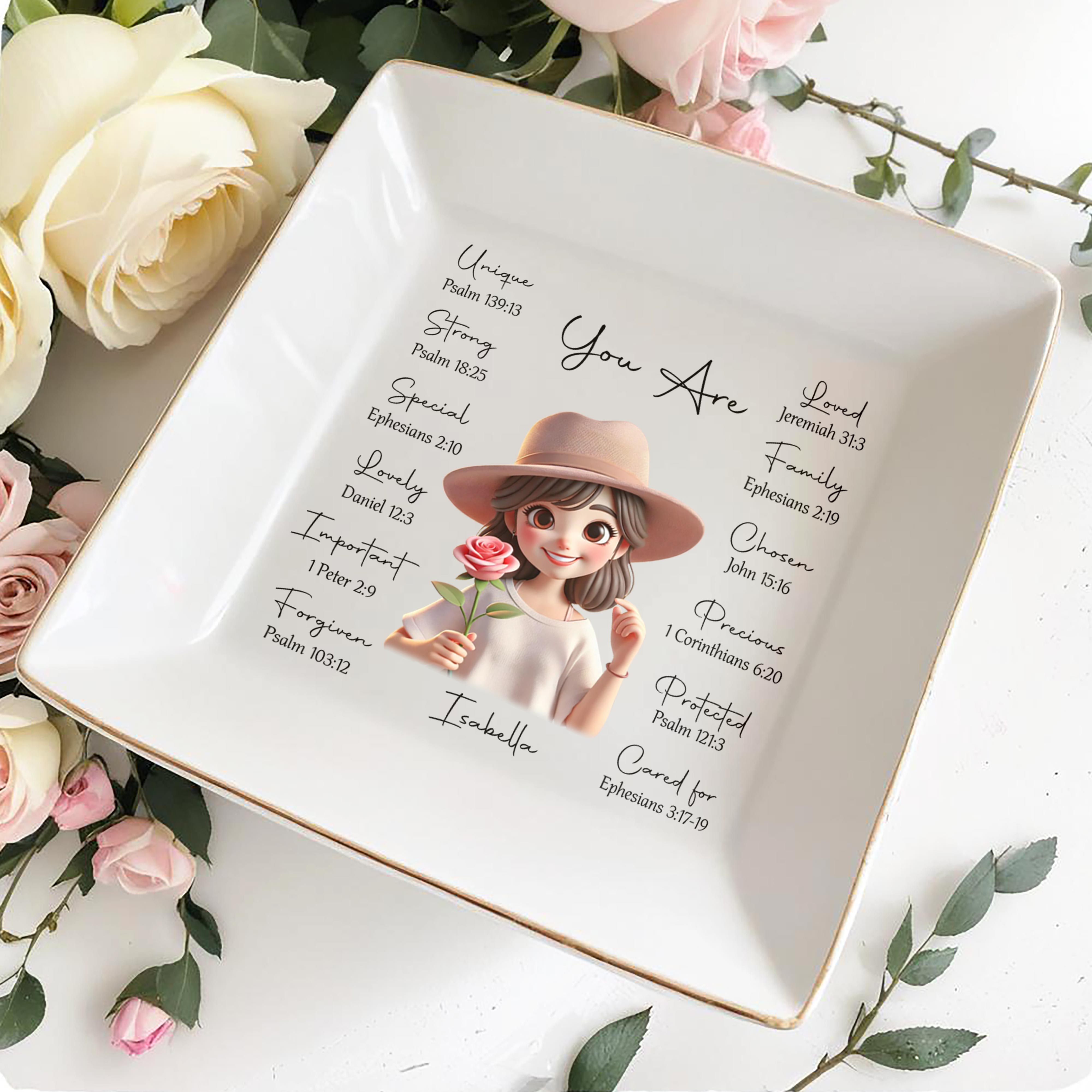 You Are Loved And Precious Personalized Jewelry Dish - Personalized Custom Jewelry Dish - FAM061_SCRD
