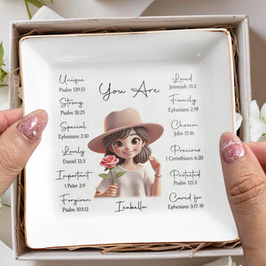 You Are Loved And Precious Personalized Jewelry Dish - Personalized Custom Jewelry Dish - FAM061_SCRD