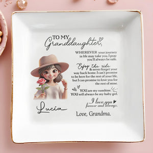 Keep Your Treasures Safe & Sound Jewelry Dish - Personalized Custom Jewelry Dish - FAM064_SCRD