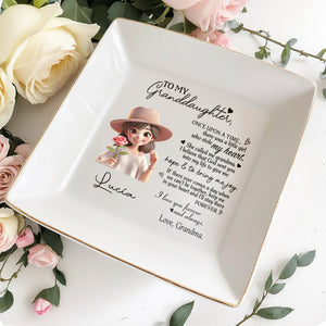 Once Upon A Time, A Little Girl Who Stole My Heart - Personalized Custom Jewelry Dish - FAM065_SCRD