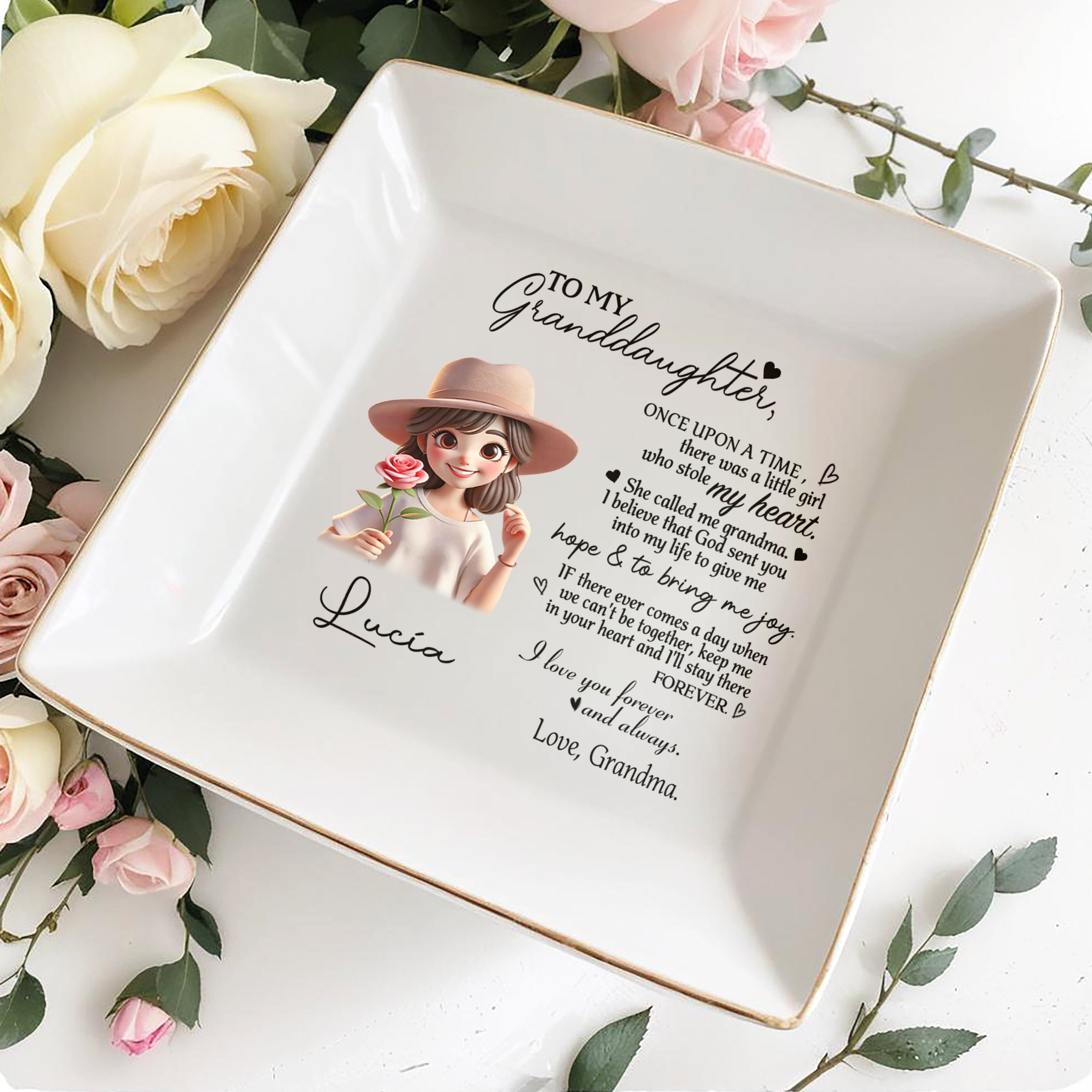 Once Upon A Time, A Little Girl Who Stole My Heart - Personalized Custom Jewelry Dish - FAM065_SCRD