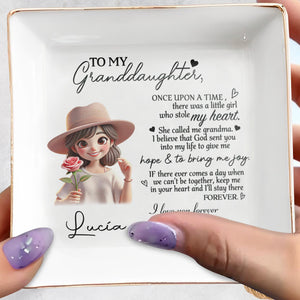 Once Upon A Time, A Little Girl Who Stole My Heart - Personalized Custom Jewelry Dish - FAM065_SCRD