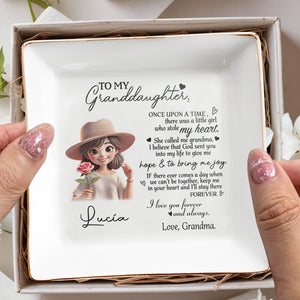 Once Upon A Time, A Little Girl Who Stole My Heart - Personalized Custom Jewelry Dish - FAM065_SCRD