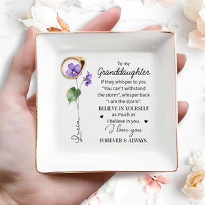Believe In Yourself I Love You Forever & Always - Personalized Custom Jewelry Dish - FAM067_SCRD