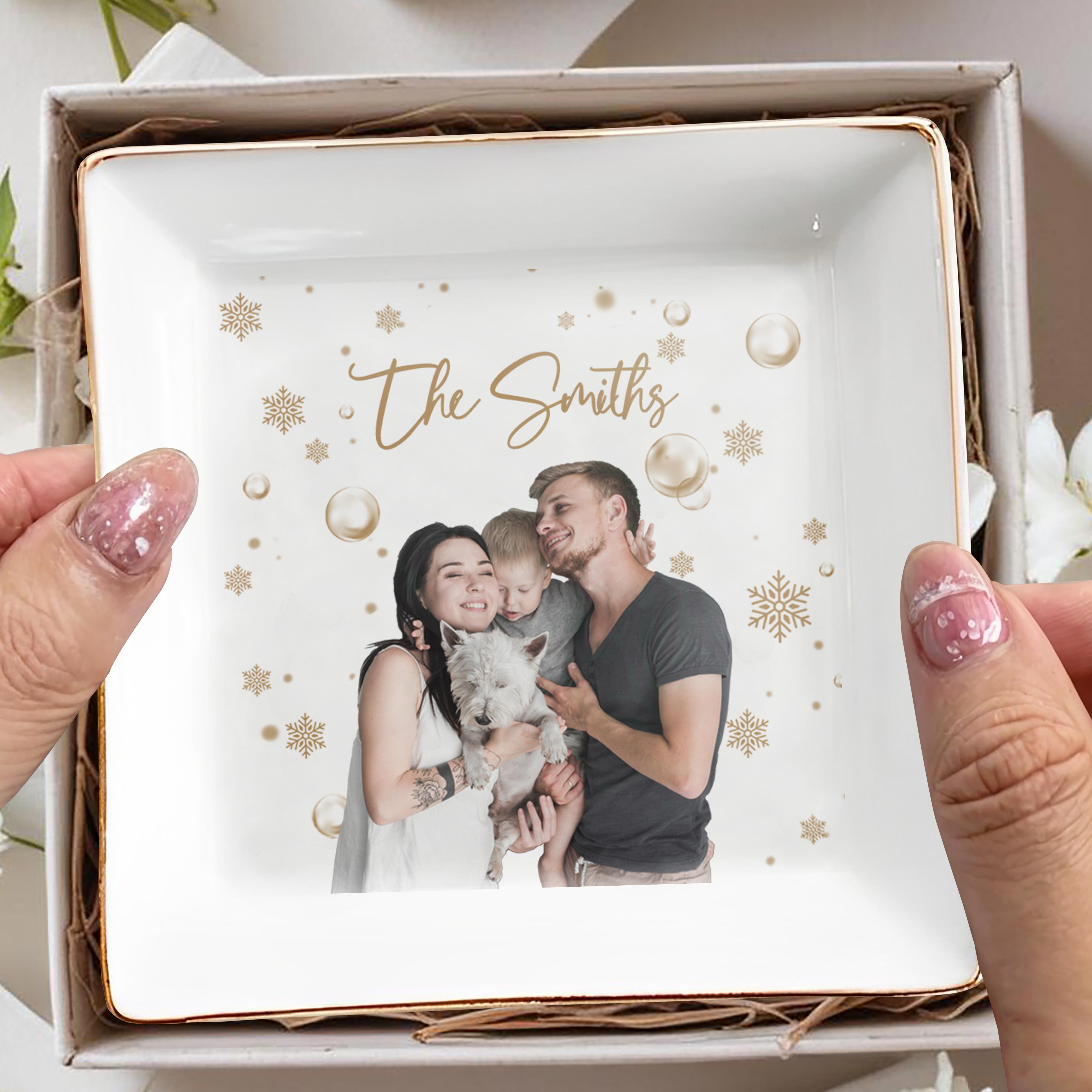 Cherish Every Moment Together Jewelry Dish - Personalized Custom Jewelry Dish - FAM072_SCRD