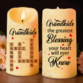 Grandkids the Greatest Blessing Your Heart Will Ever Know - Personalized Custom LED Candle - FAM183_LECA