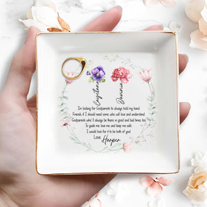 Looking For Godparents To Always Hold My Hand And Keep Me Safe - Personalized Custom Jewelry Dish - FAM214_SCRD