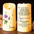 You Are Amazing And Incredibly Appreciated Inspirational Candle - Personalized Custom LED Candle - FAM215_LECA