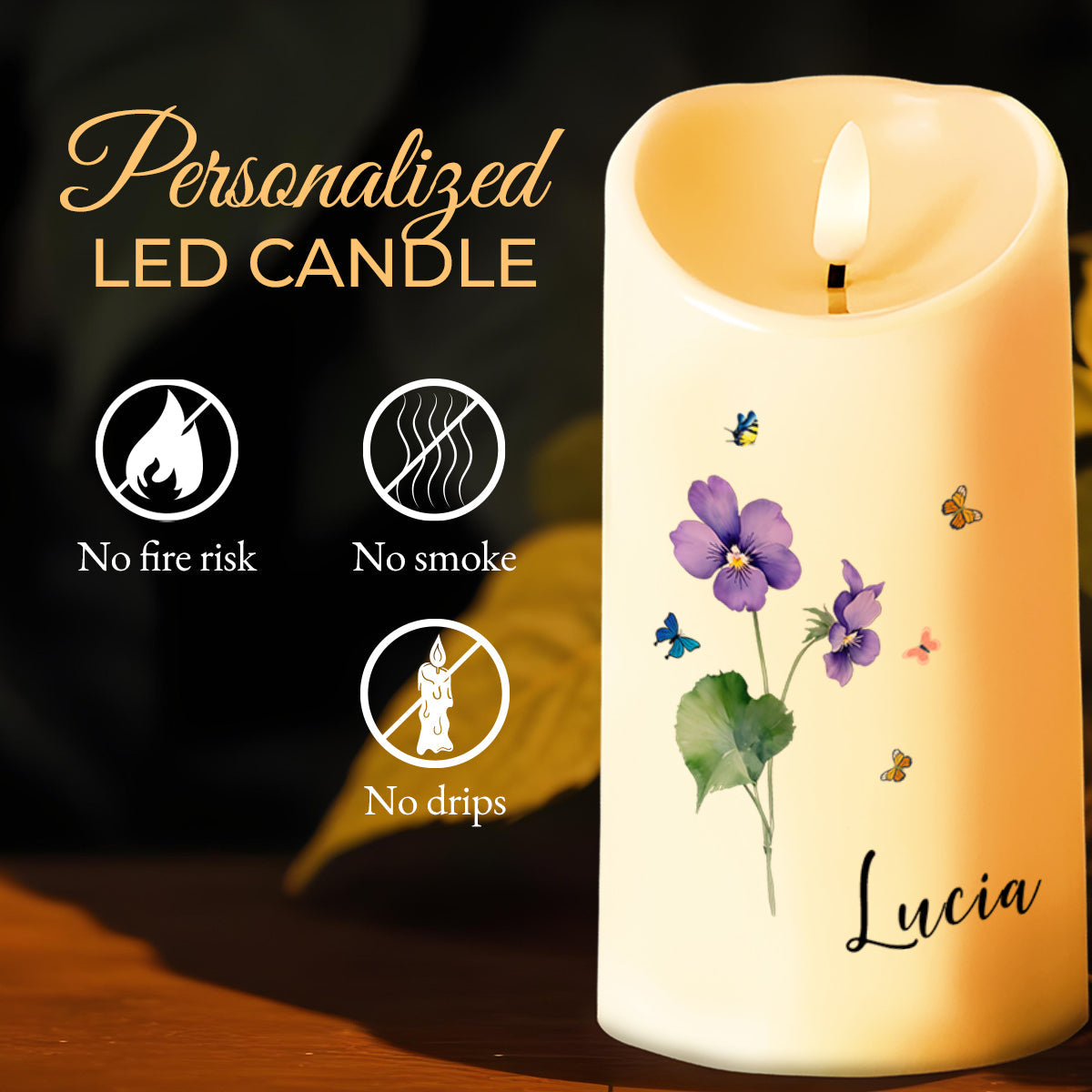 You Are Amazing And Incredibly Appreciated Inspirational Candle - Personalized Custom LED Candle - FAM215_LECA