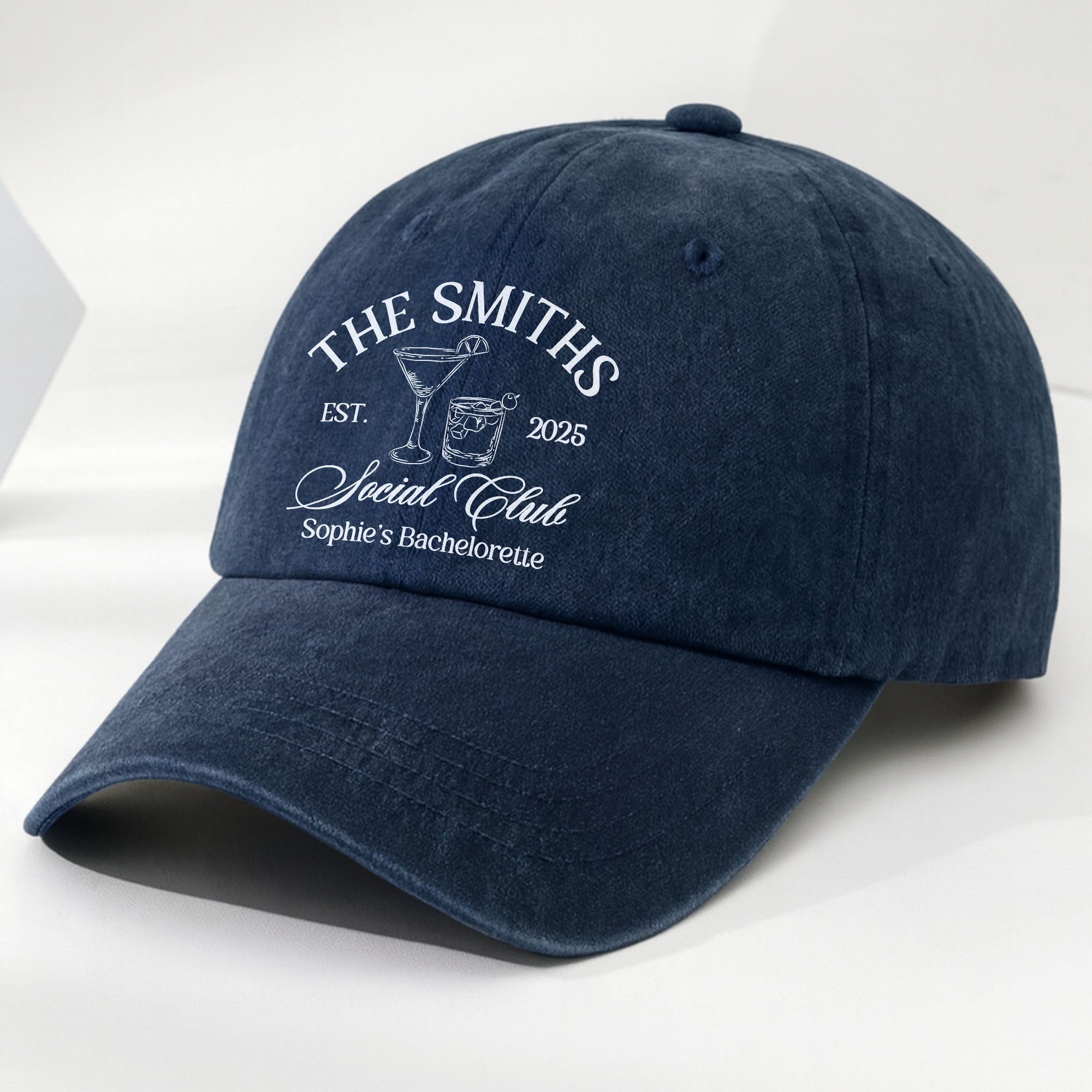 Social Club Sophie's Bachelorette Celebration Cap - Personalized Custom Washed Denim Cap - FAM468_WDCAP