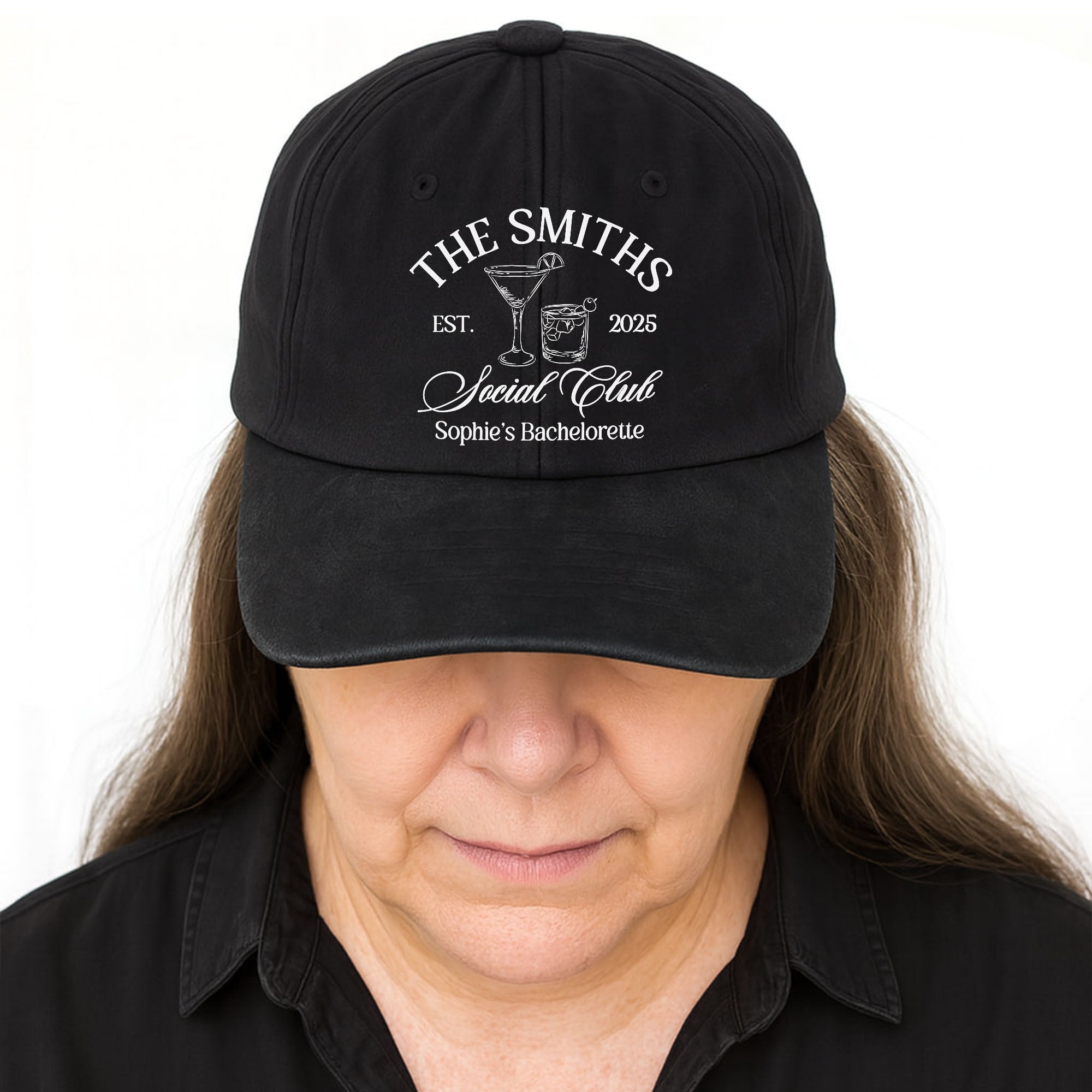 Social Club Sophie's Bachelorette Celebration Cap - Personalized Custom Washed Denim Cap - FAM468_WDCAP