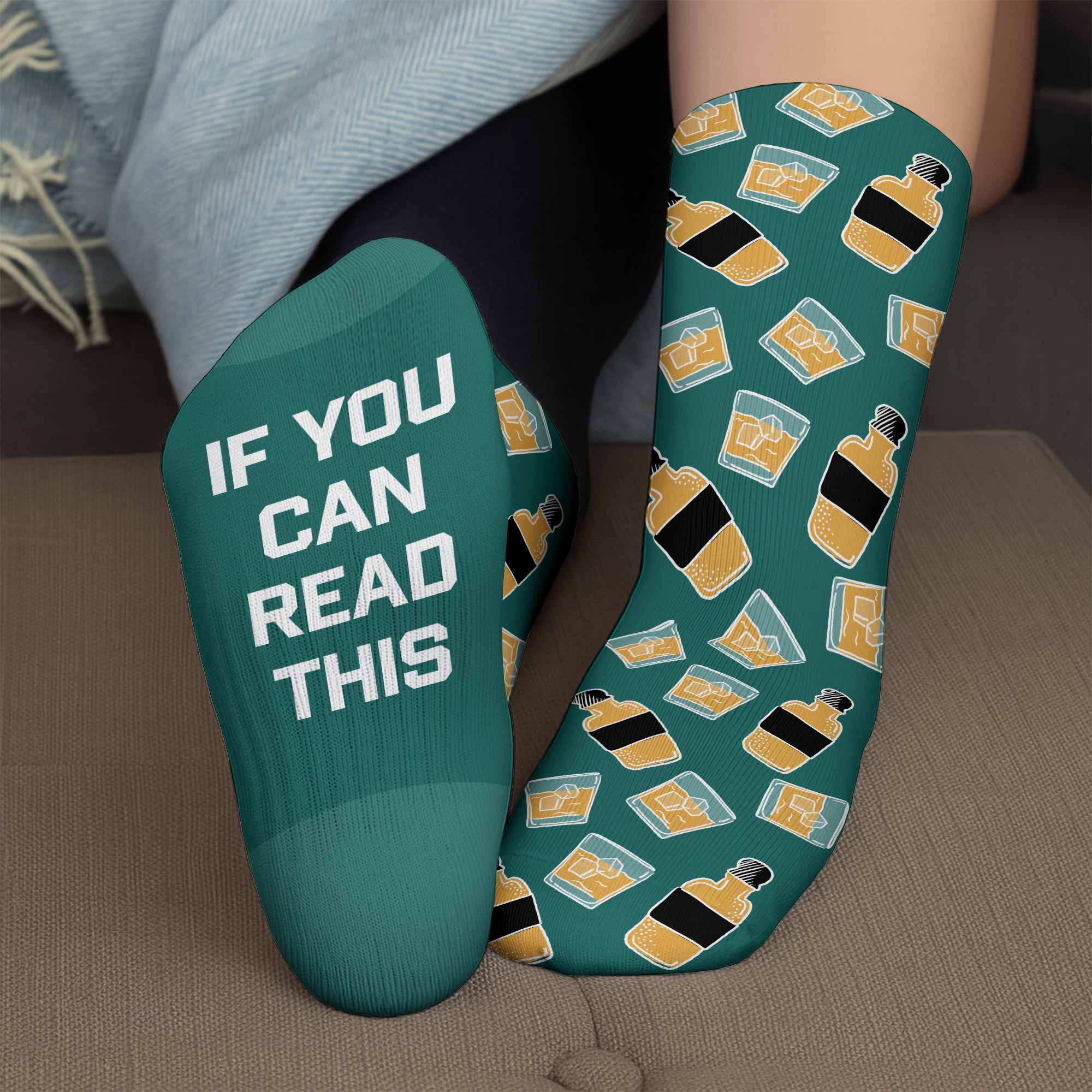 If You Can Read This Bring Me Whiskey - Personalized Crew Socks - FAM471_CSOCK
