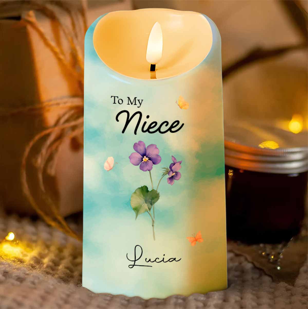 To My Niece, Remember Your Strength And Love - Personalized Custom LED Candle - FAM476_LECA