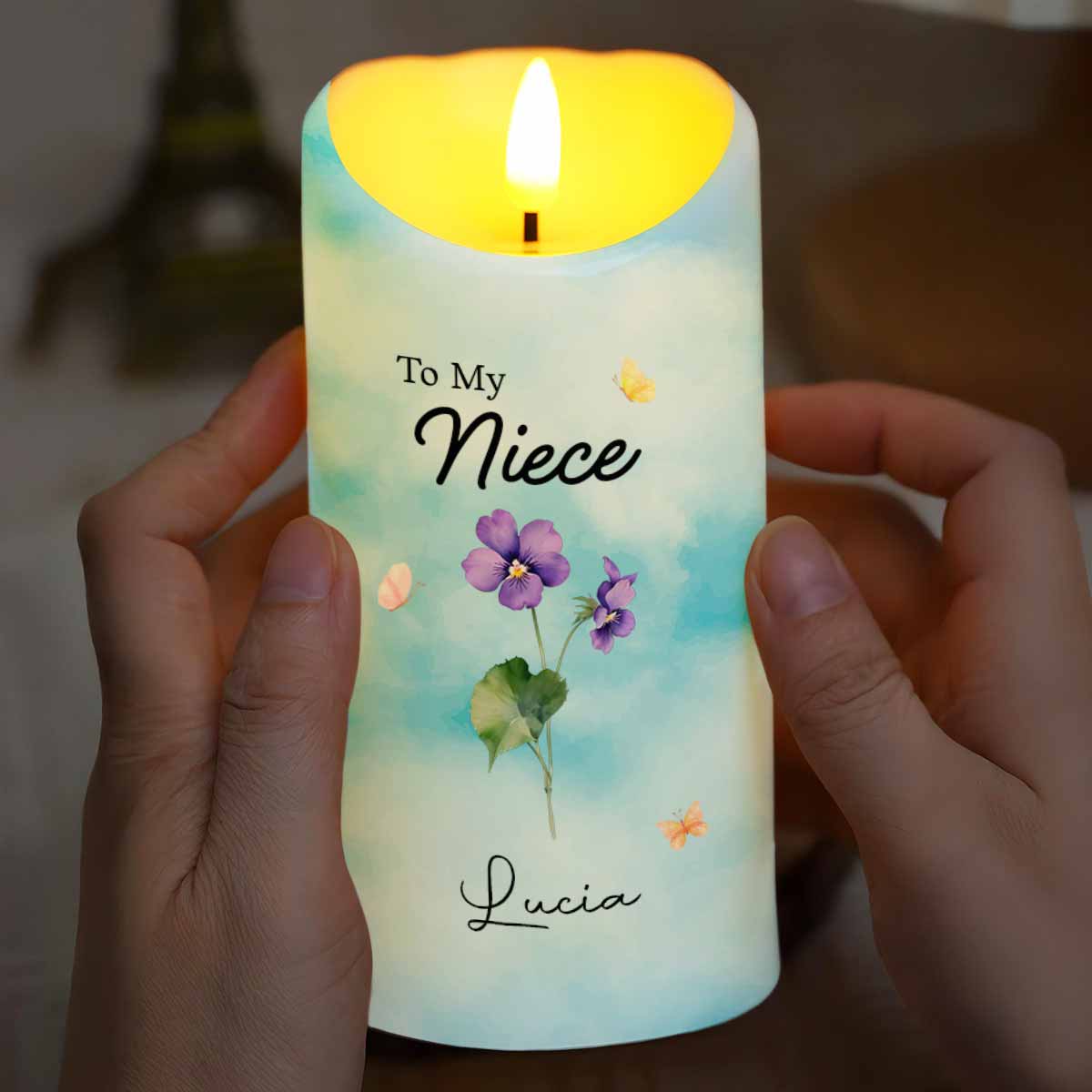 To My Niece, Remember Your Strength And Love - Personalized Custom LED Candle - FAM476_LECA