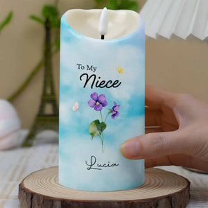 To My Niece, Remember Your Strength And Love - Personalized Custom LED Candle - FAM476_LECA