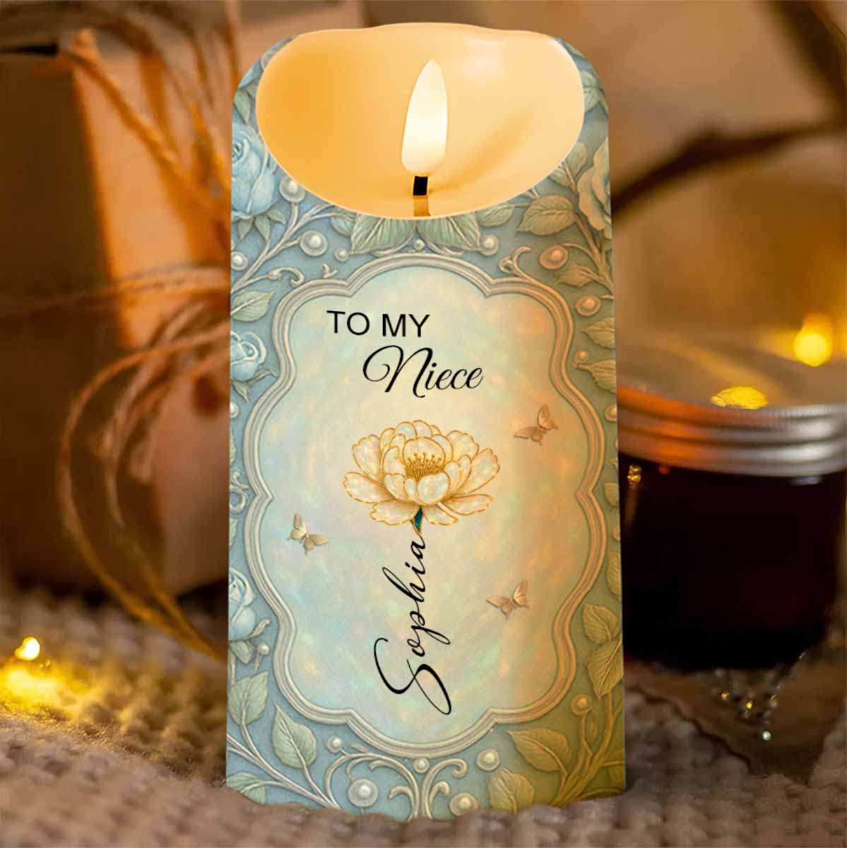 To My Niece, Always Remember How Much I Love You - Personalized Custom LED Candle - FAM684_LECA
