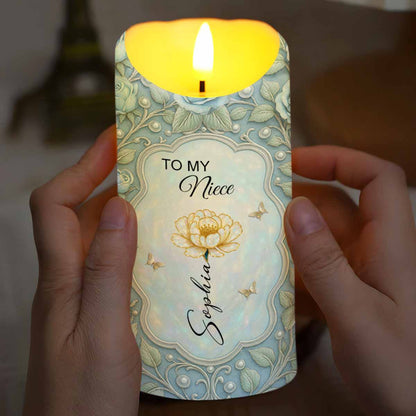 To My Niece, Always Remember How Much I Love You - Personalized Custom LED Candle - FAM684_LECA