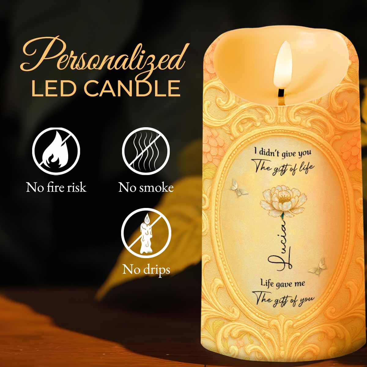 To My Niece Never Forget How Much I Love You - Personalized Custom LED Candle - FAM688_LECA