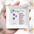 God Says I am Unique, Precious, Special Ceramic Dish - Personalized Custom Jewelry Dish, Square Ceramic Dish - FAM746_SCRD