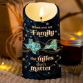 When You Are Family, The Miles Don't Matter, Stars - Personalized Custom LED Candle - FAM772_LECA