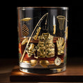 Customizable Fishing Enthusiast's Whiskey Glass - Personalized Custom Whiskey Glass - FISH016_RWG