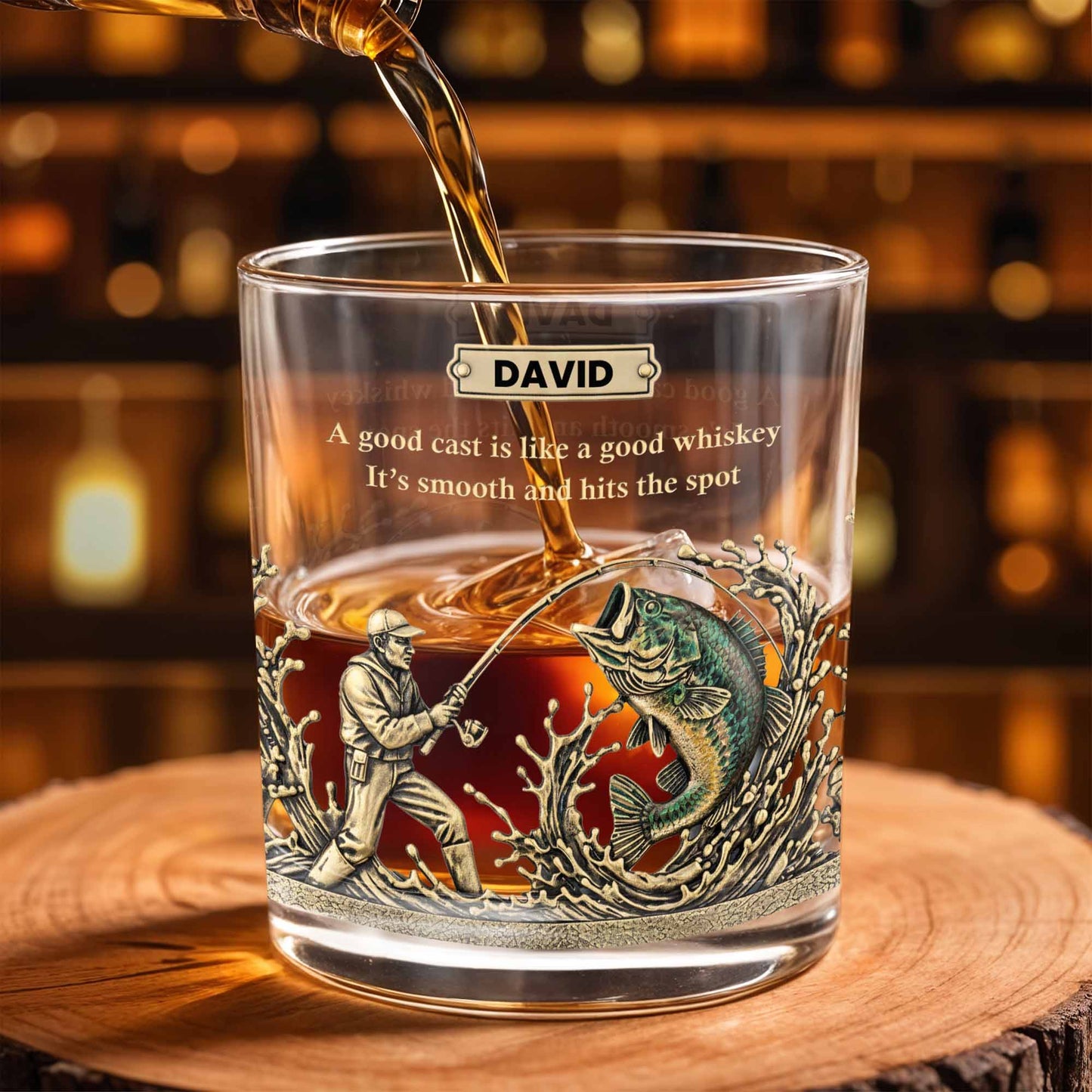 A Good Cast Is Like A Good Whiskey, Whiskey Glass For Fishing Enthusiasts - Personalized Custom Whiskey Glass - FISH020_RWG