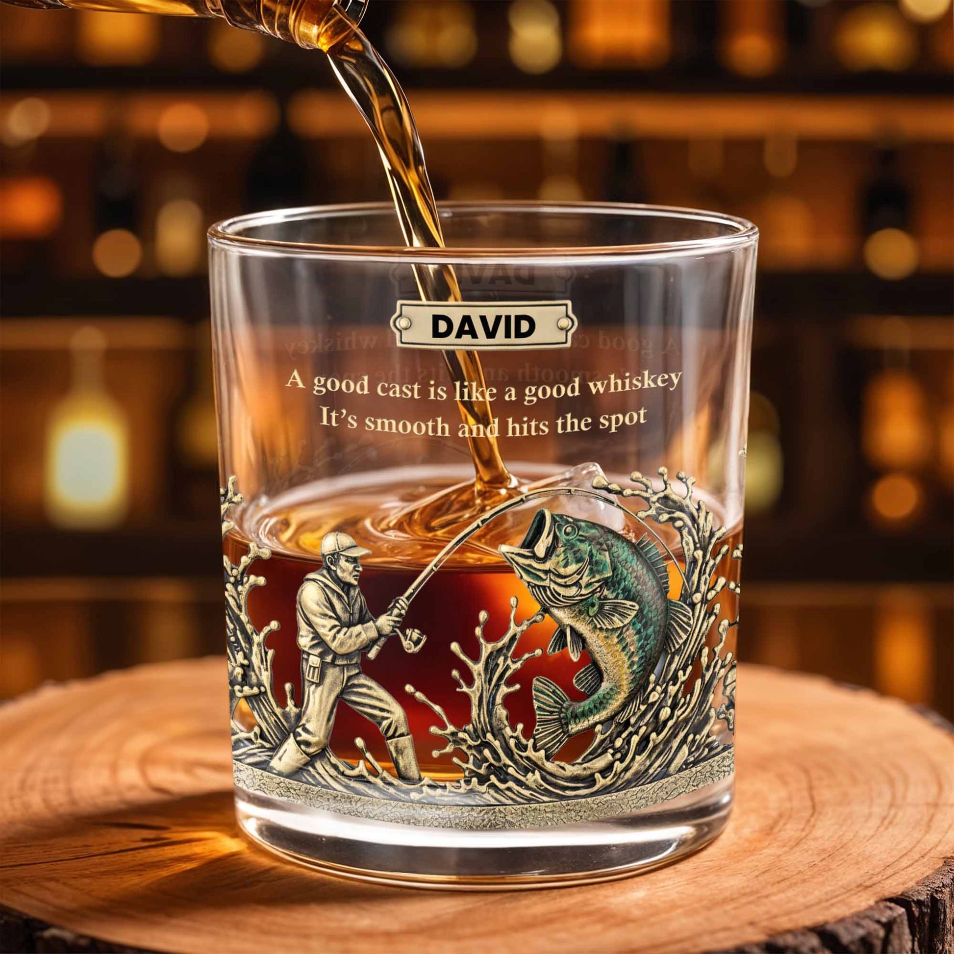A Good Cast Is Like A Good Whiskey, Whiskey Glass For Fishing Enthusiasts - Personalized Custom Whiskey Glass - FISH020_RWG