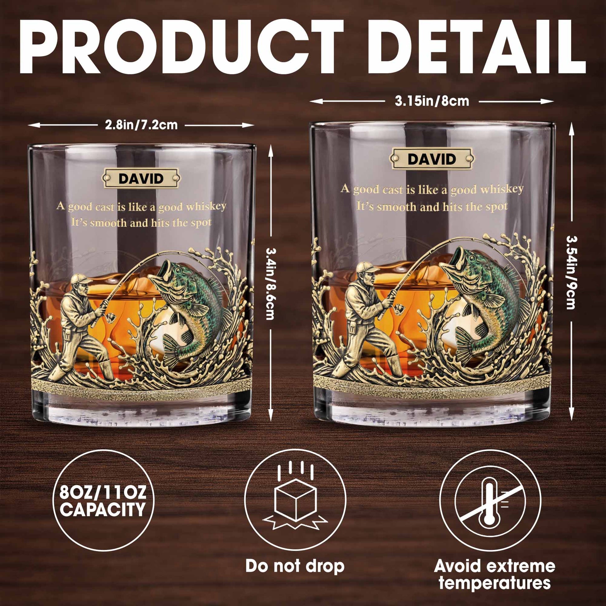 A Good Cast Is Like A Good Whiskey, Whiskey Glass For Fishing Enthusiasts - Personalized Custom Whiskey Glass - FISH020_RWG