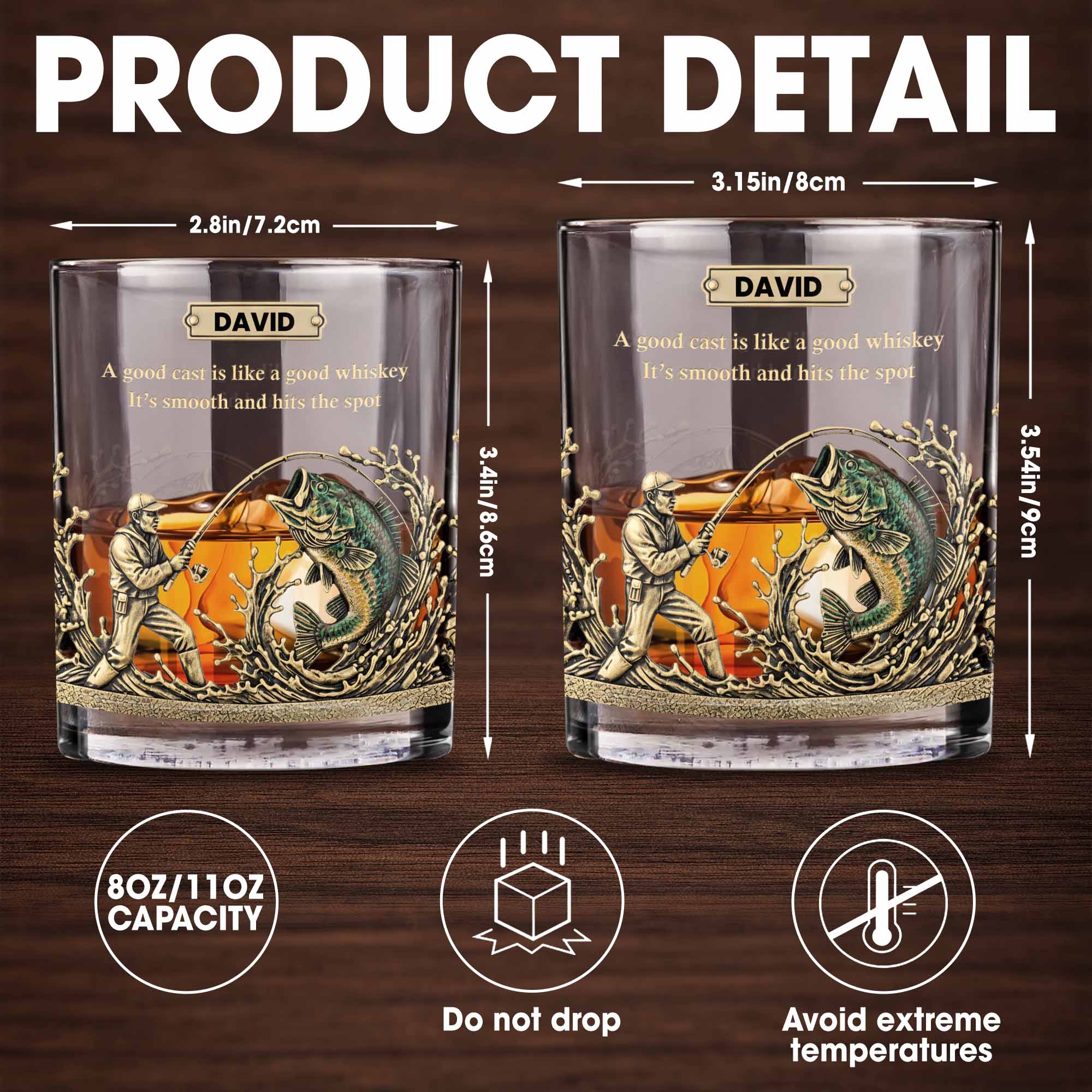 A Good Cast Is Like A Good Whiskey, Whiskey Glass For Fishing Enthusiasts - Personalized Custom Whiskey Glass - FISH020_RWG