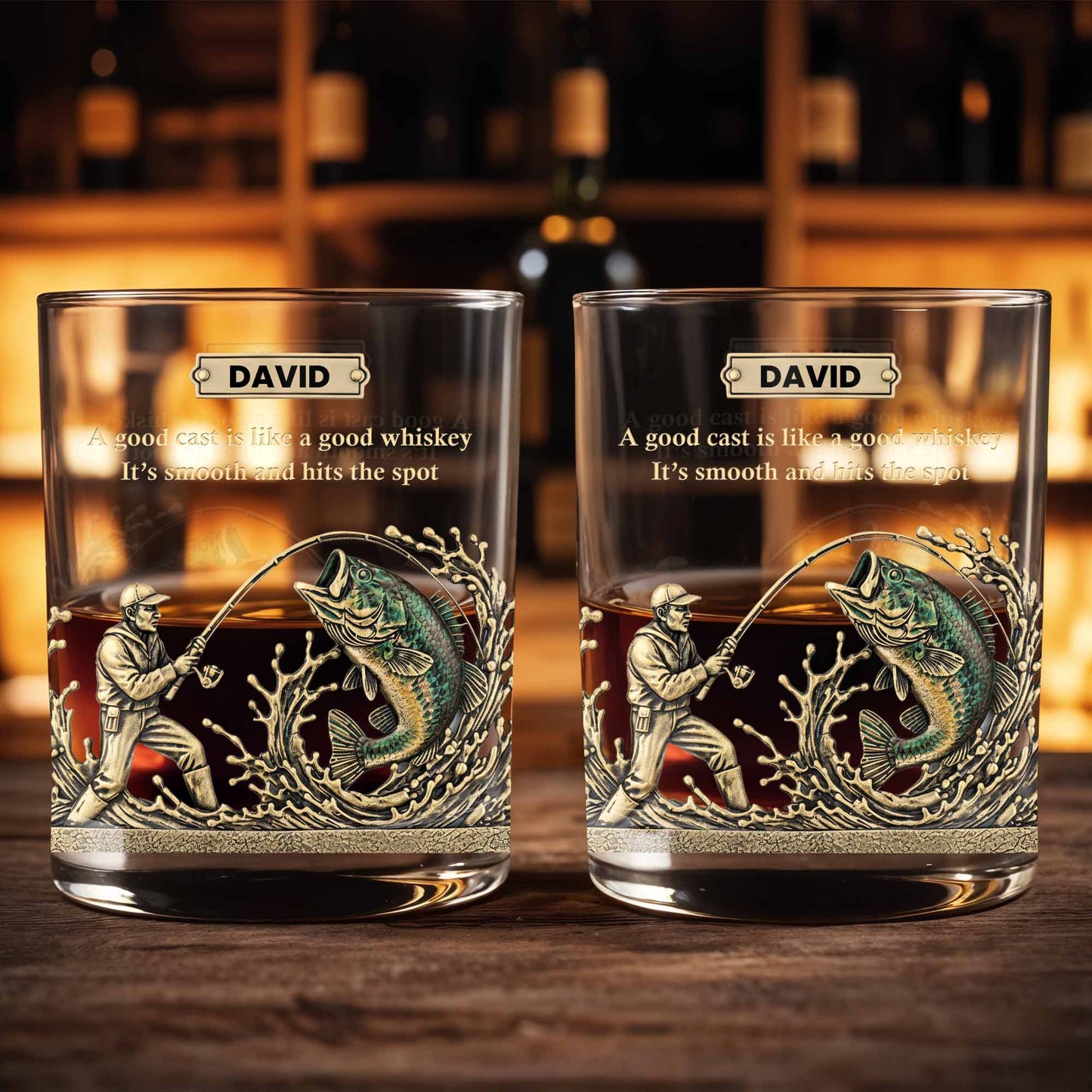 A Good Cast Is Like A Good Whiskey, Whiskey Glass For Fishing Enthusiasts - Personalized Custom Whiskey Glass - FISH020_RWG
