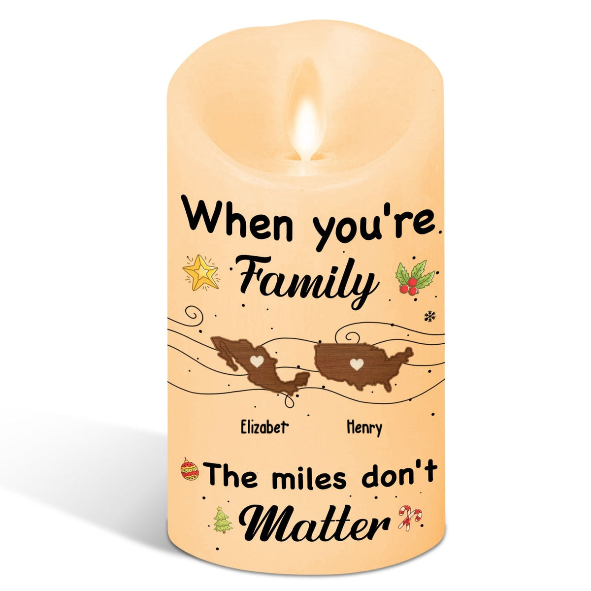 Family Forever - Personalized LED Candle