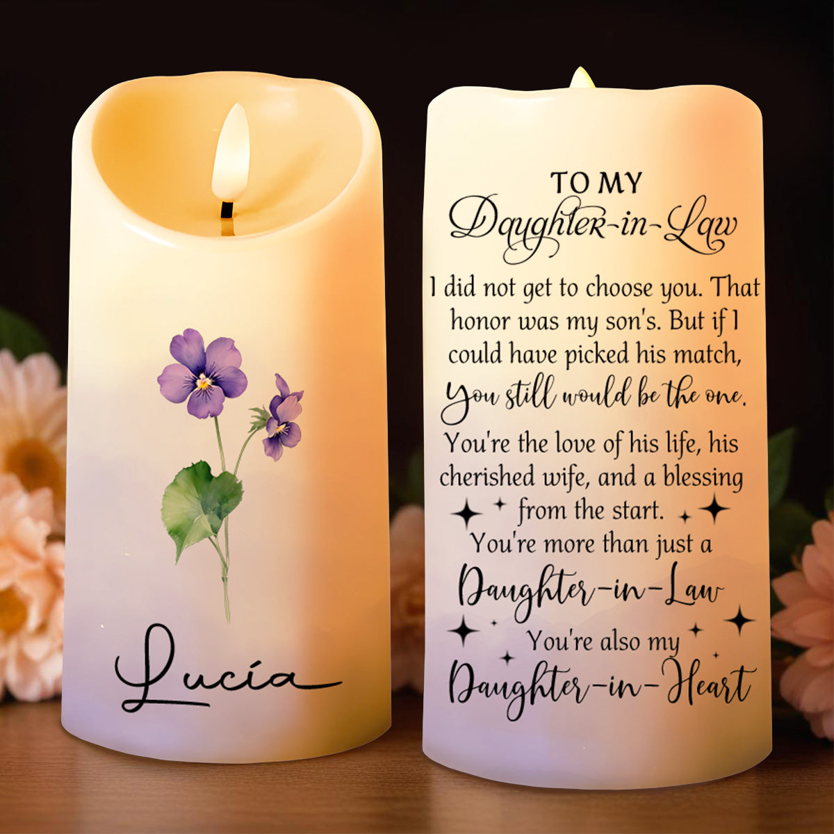 Lighting Memories That Last Forever Candle - Personalized Custom LED Candle - FM019_LECA