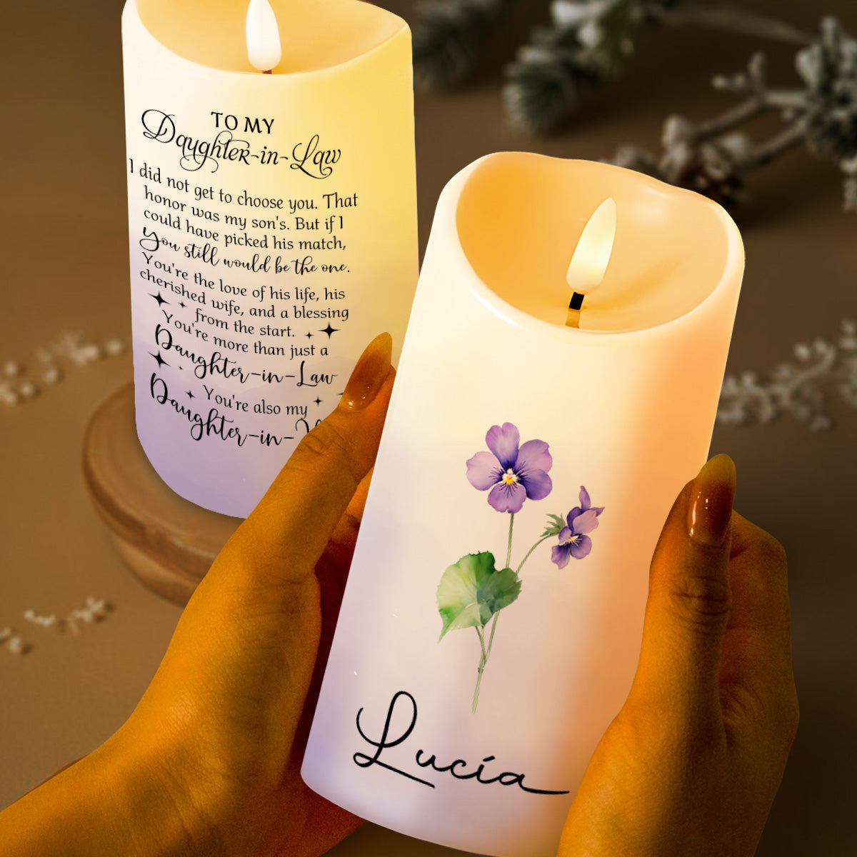 Lighting Memories That Last Forever Candle - Personalized Custom LED Candle - FM019_LECA