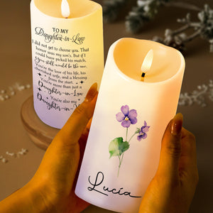 Lighting Memories That Last Forever Candle - Personalized Custom LED Candle - FM019_LECA