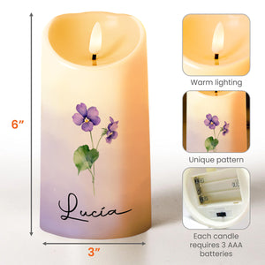 Lighting Memories That Last Forever Candle - Personalized Custom LED Candle - FM019_LECA